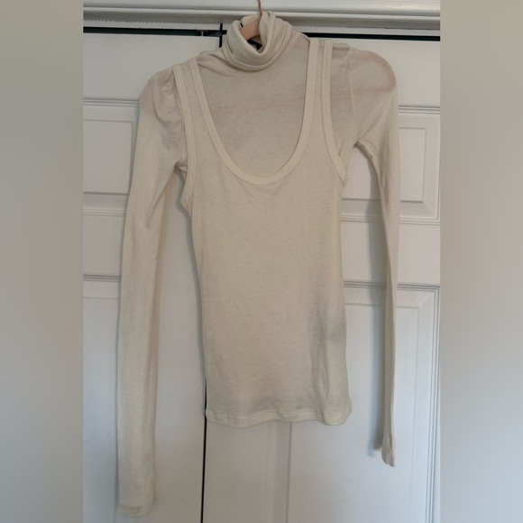 Zara Tops - Zara Cream Layered Look Long Sleeve Top